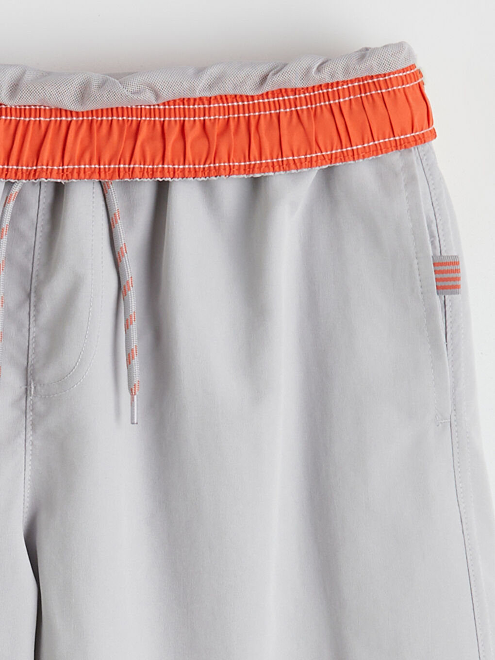 Gri Kısa Boy Erkek Deniz Şortu-1