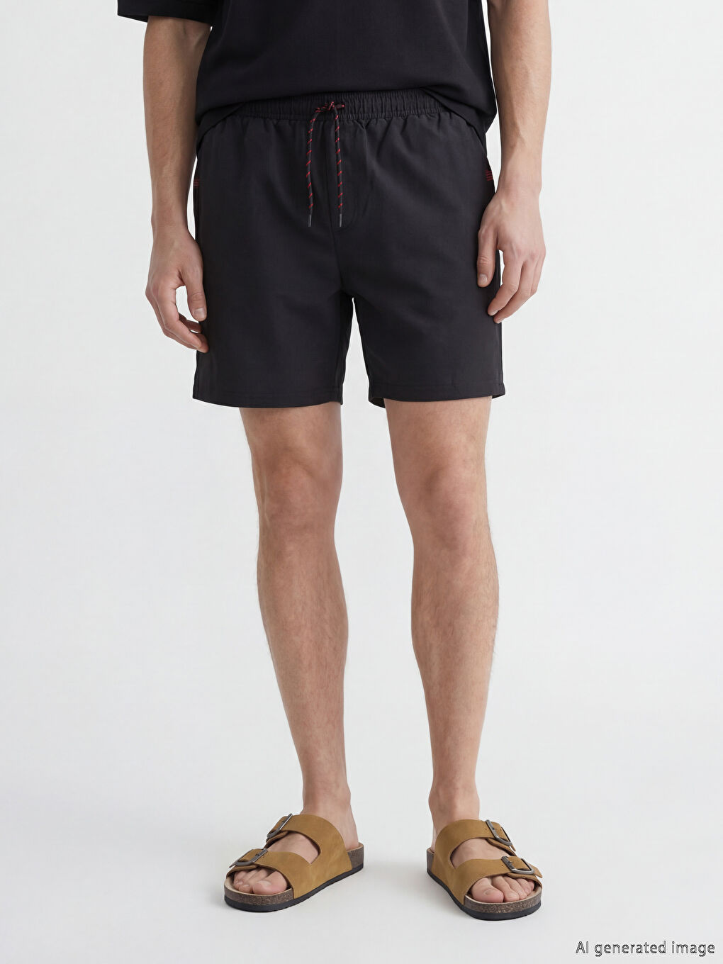 Мужчины Черный Шорты для плавания-1