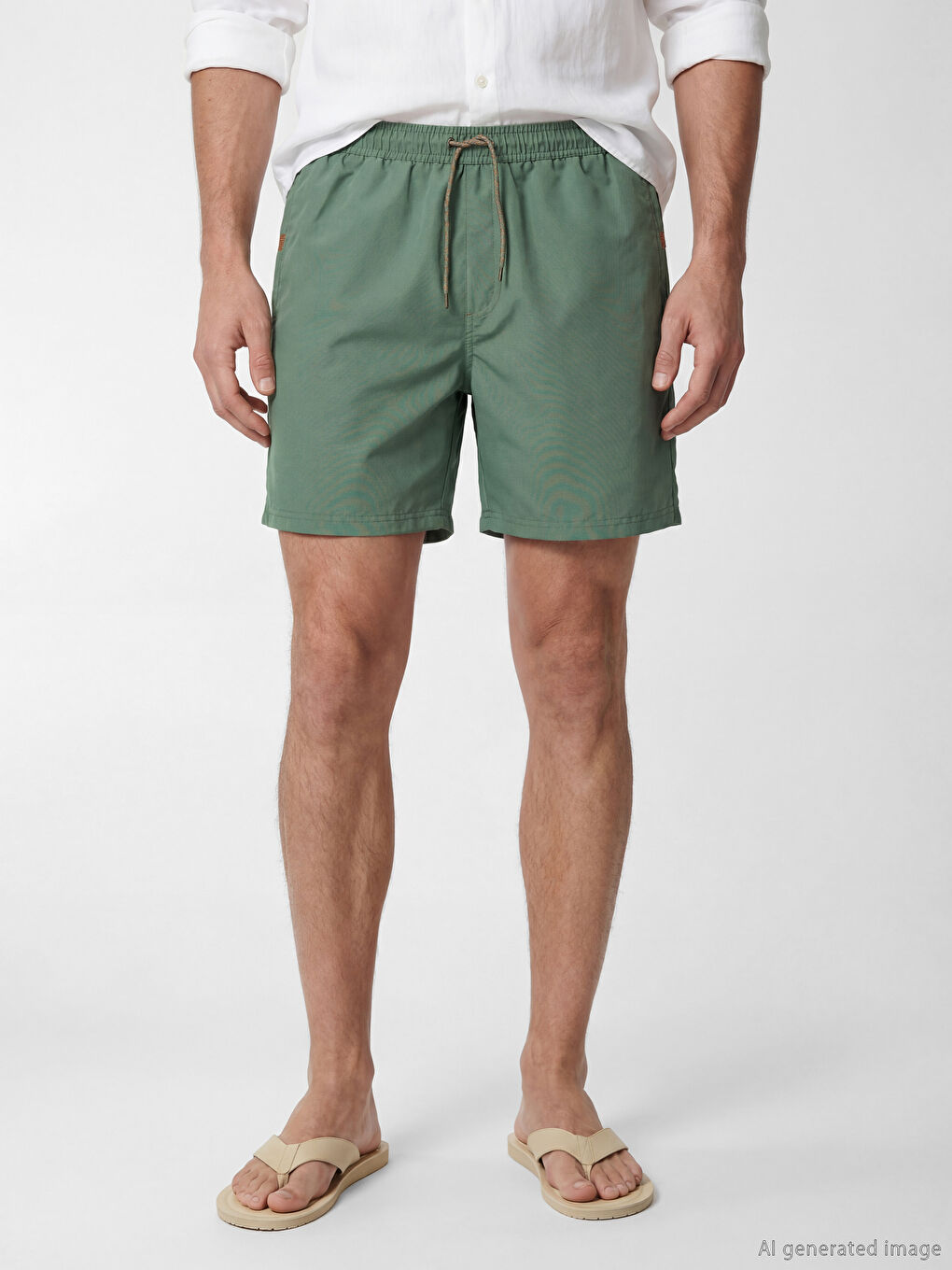 Мужчины Зелёный Шорты для плавания-1