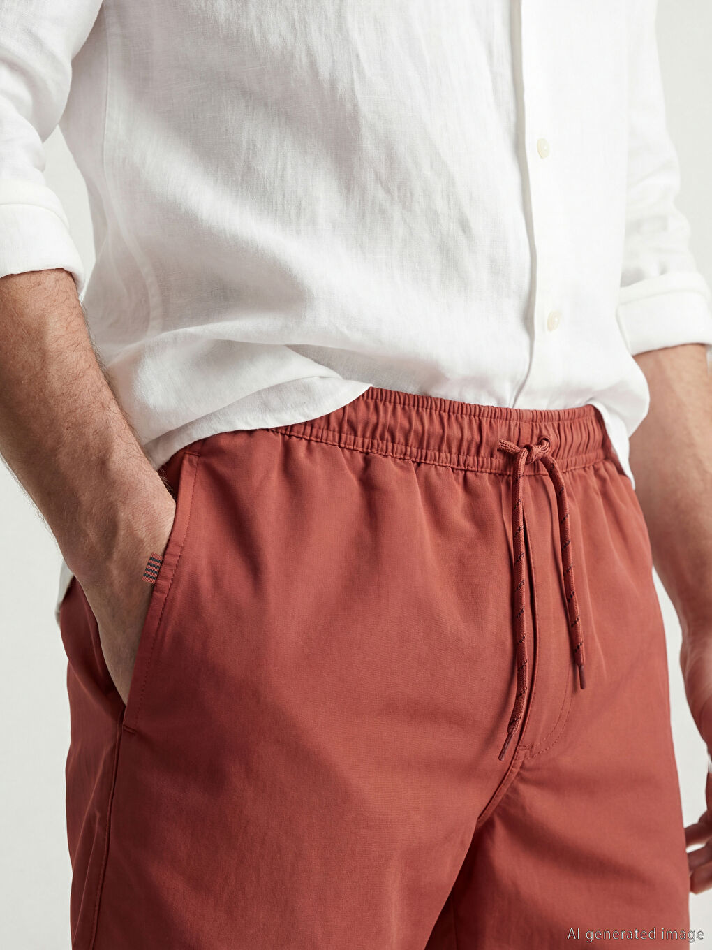 شورت سباحة أحمر رجال-2