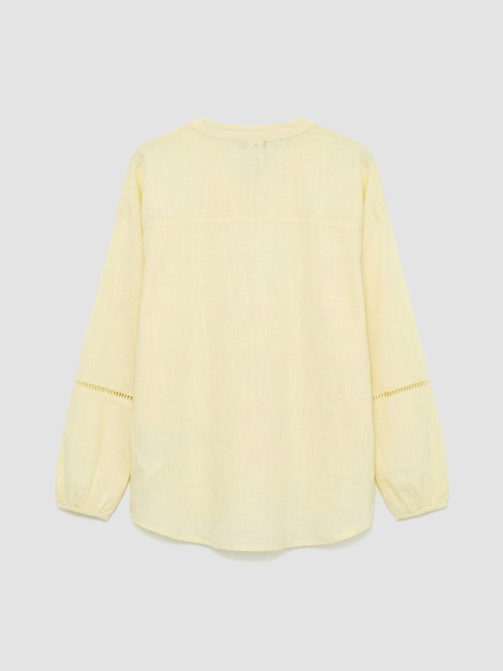 Asymmetric Neckline Oversized Textured Blouse-5