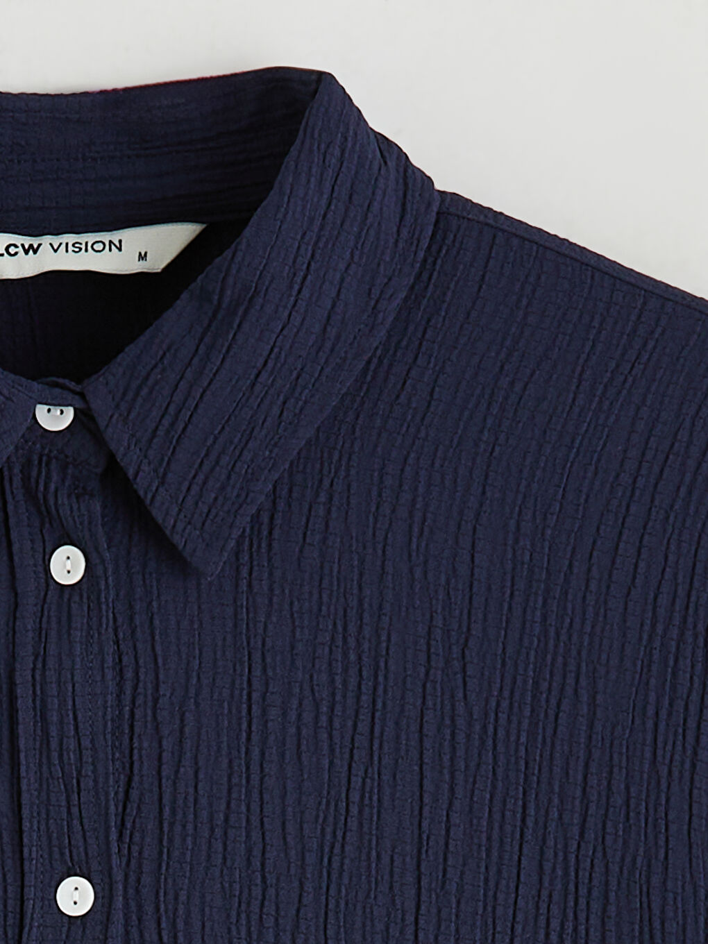 Textured Oversized Women's Shirt-5