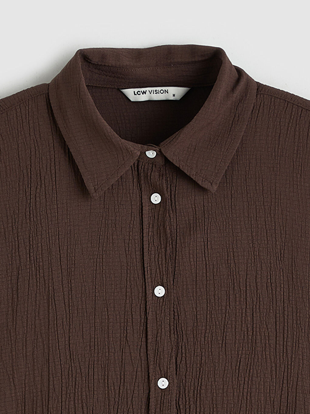 Textured Oversized Women's Shirt-5