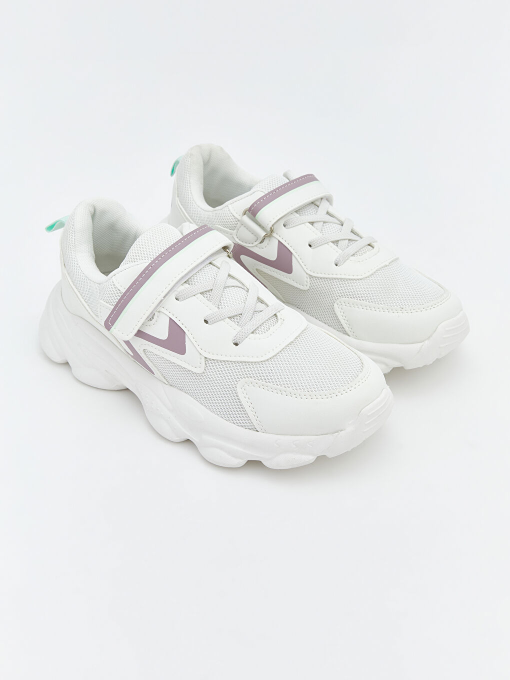 Hook and Loop and Laced Girls' Sneakers