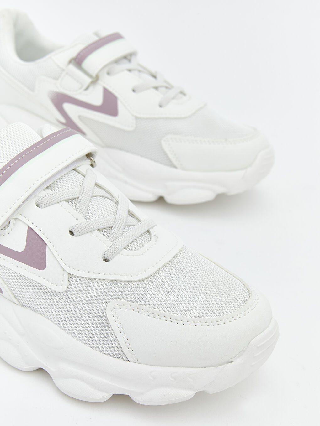 Hook and Loop and Laced Girls' Sneakers-2