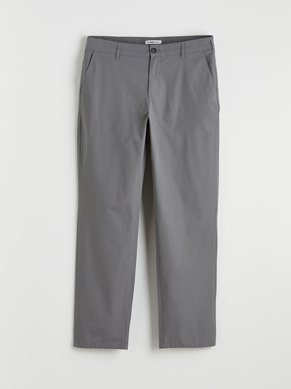 Gri Loose Fit Erkek Chino Pantolon