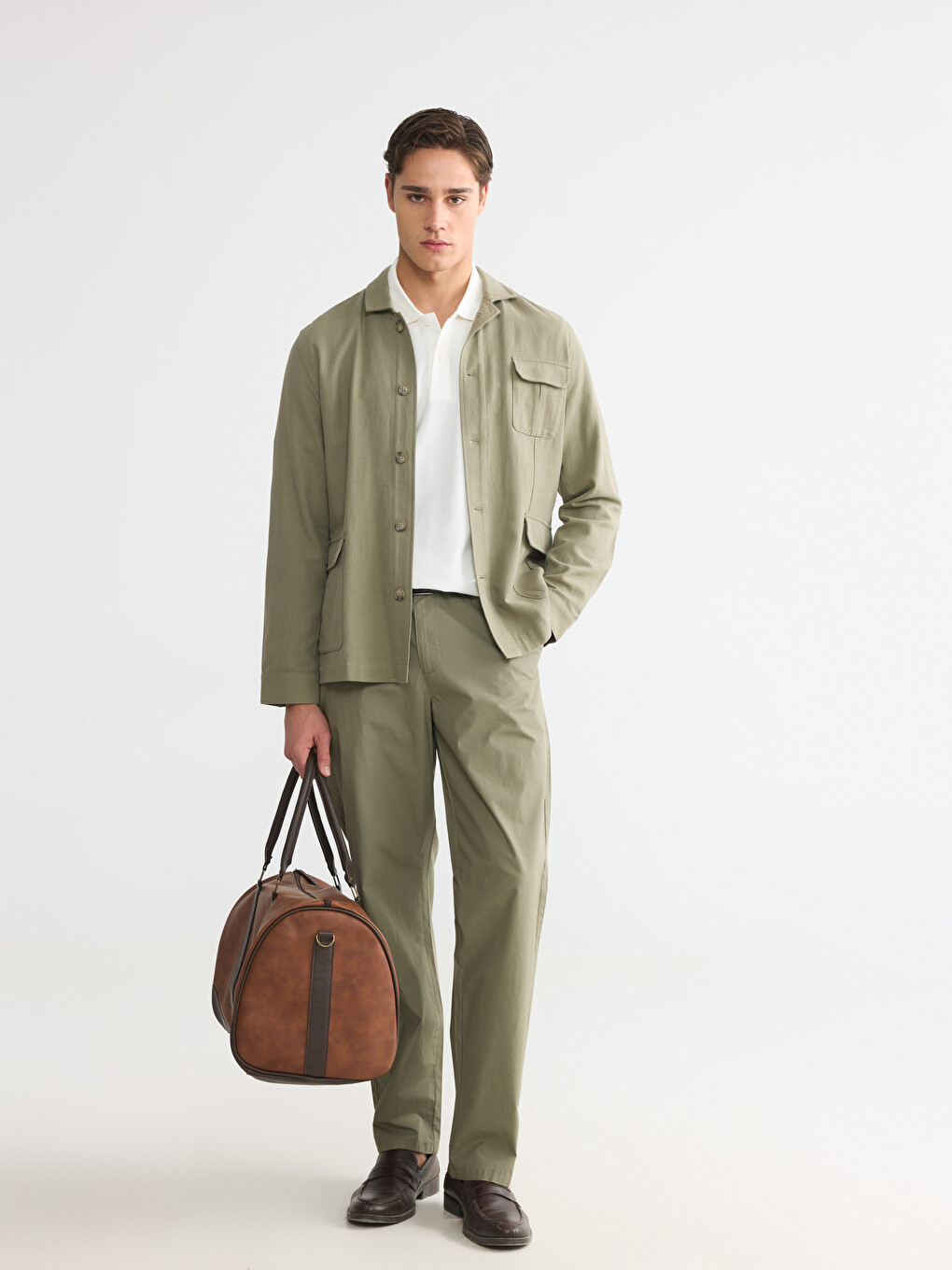 Pantaloni Chino Kaki Bărbat