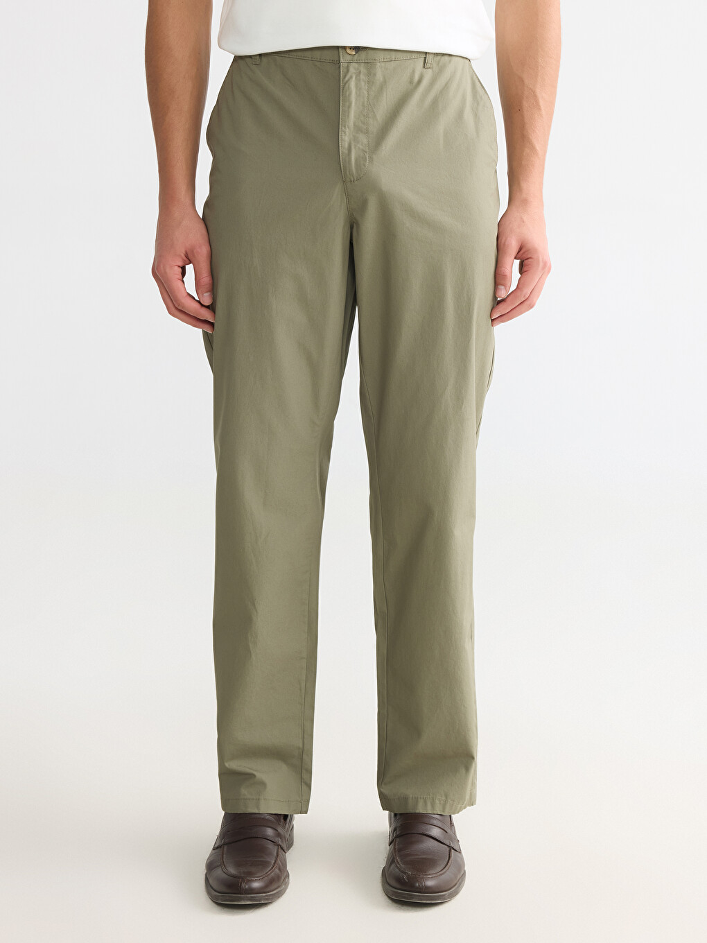 Pantaloni Chino Kaki Bărbat-1