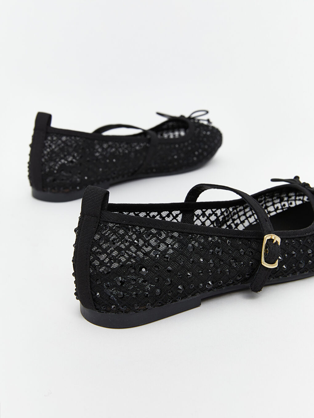 Siyah Fiyonk Detaylı Kız Çocuk Babet-4