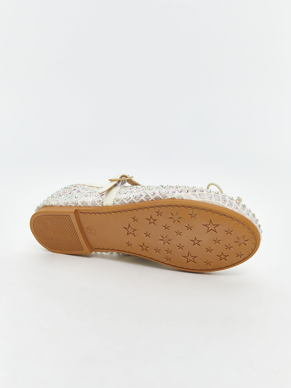 Ekru Fiyonk Detaylı Kız Çocuk Babet-3