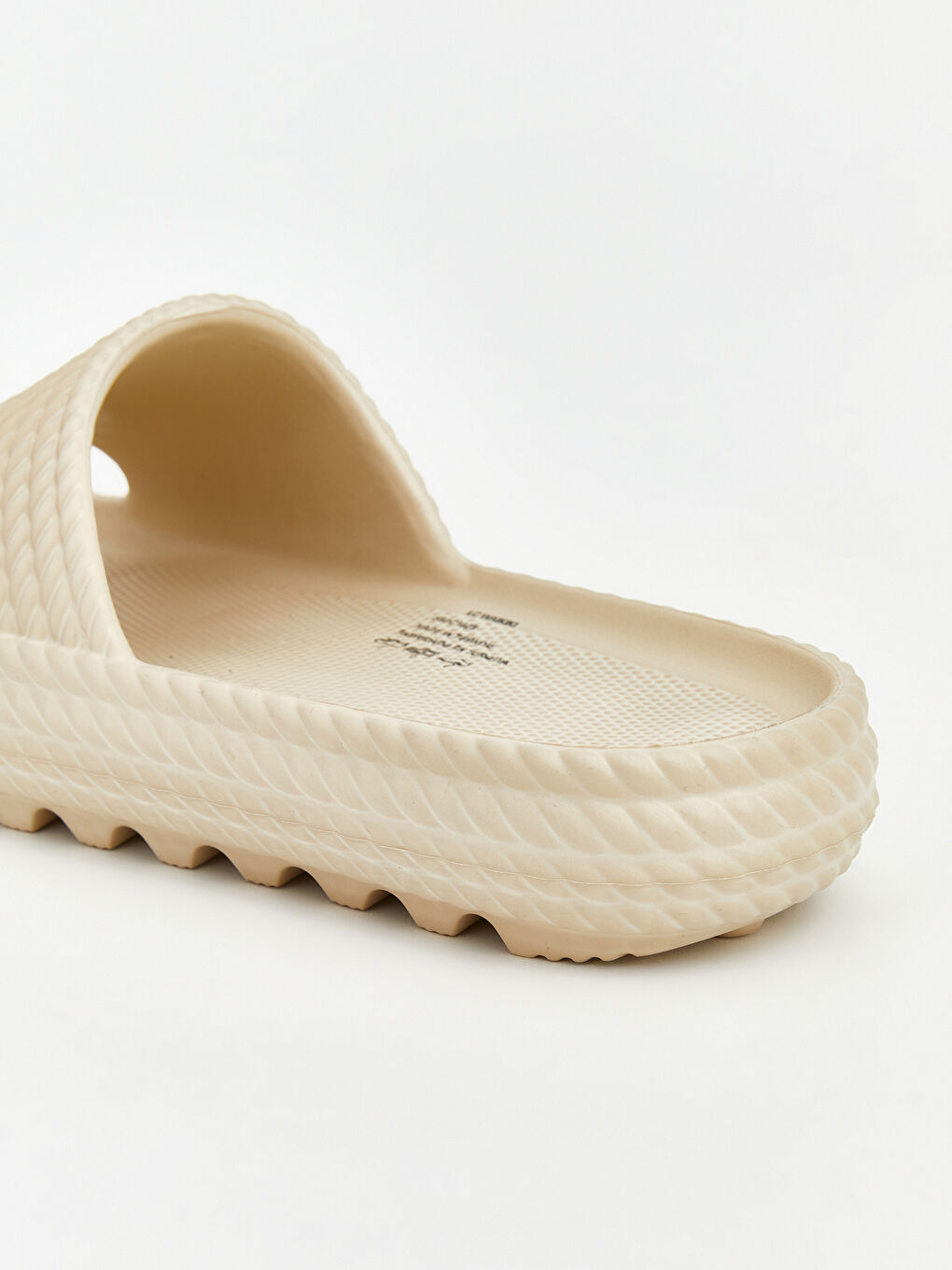 Bej Tek Bantlı Kadın Terlik-4