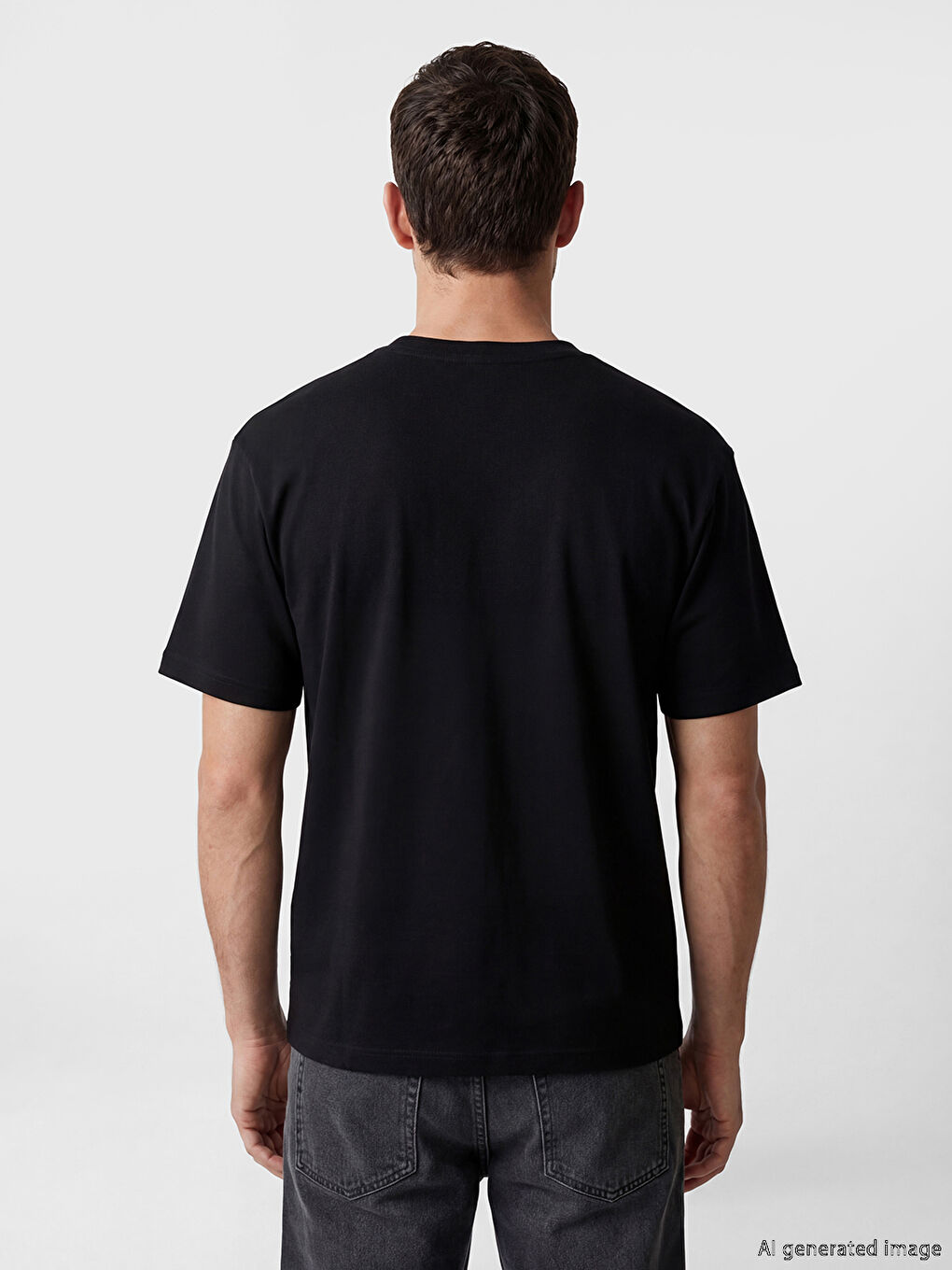 Crew Neck Oversize Printed Men's T-Shirt-3