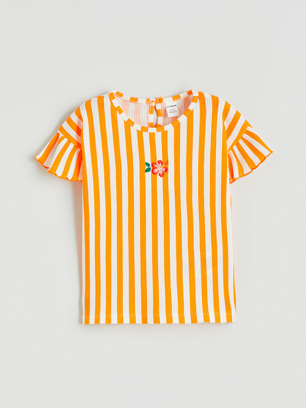 Vezena majica sa okruglim izrezom i helanke za devojčice-1