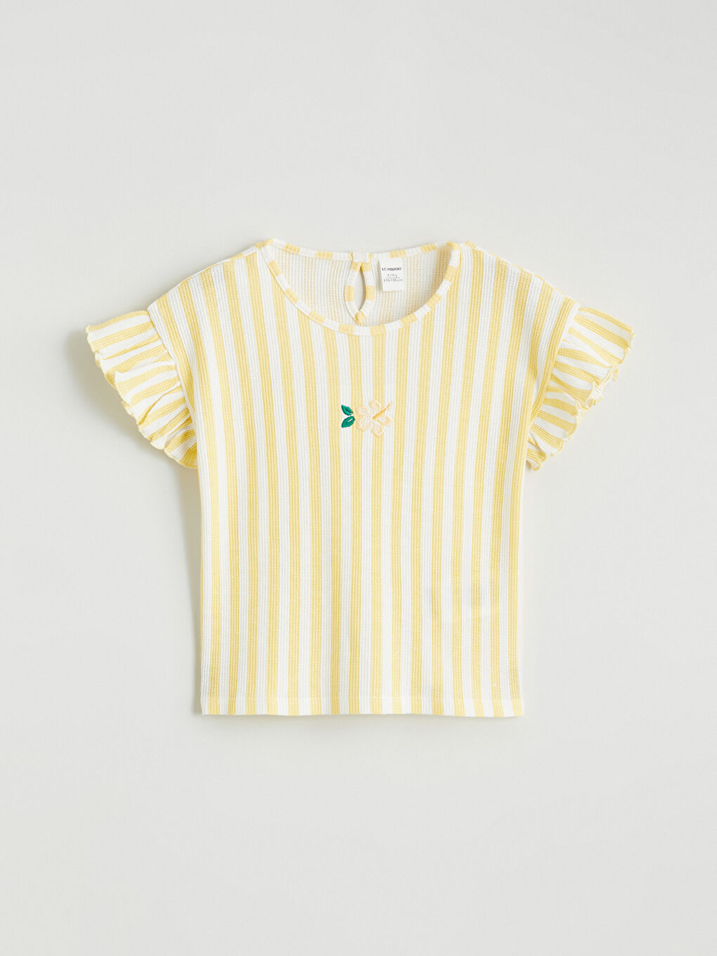 Embroidered crew-neck T-shirt and leggings set for girls.-1