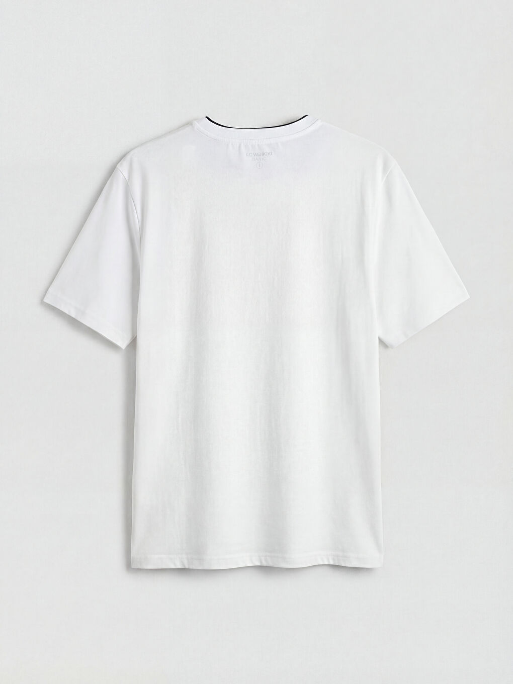 تي شيرت رجالي محبوك مطبوع بياقة دائرية-5