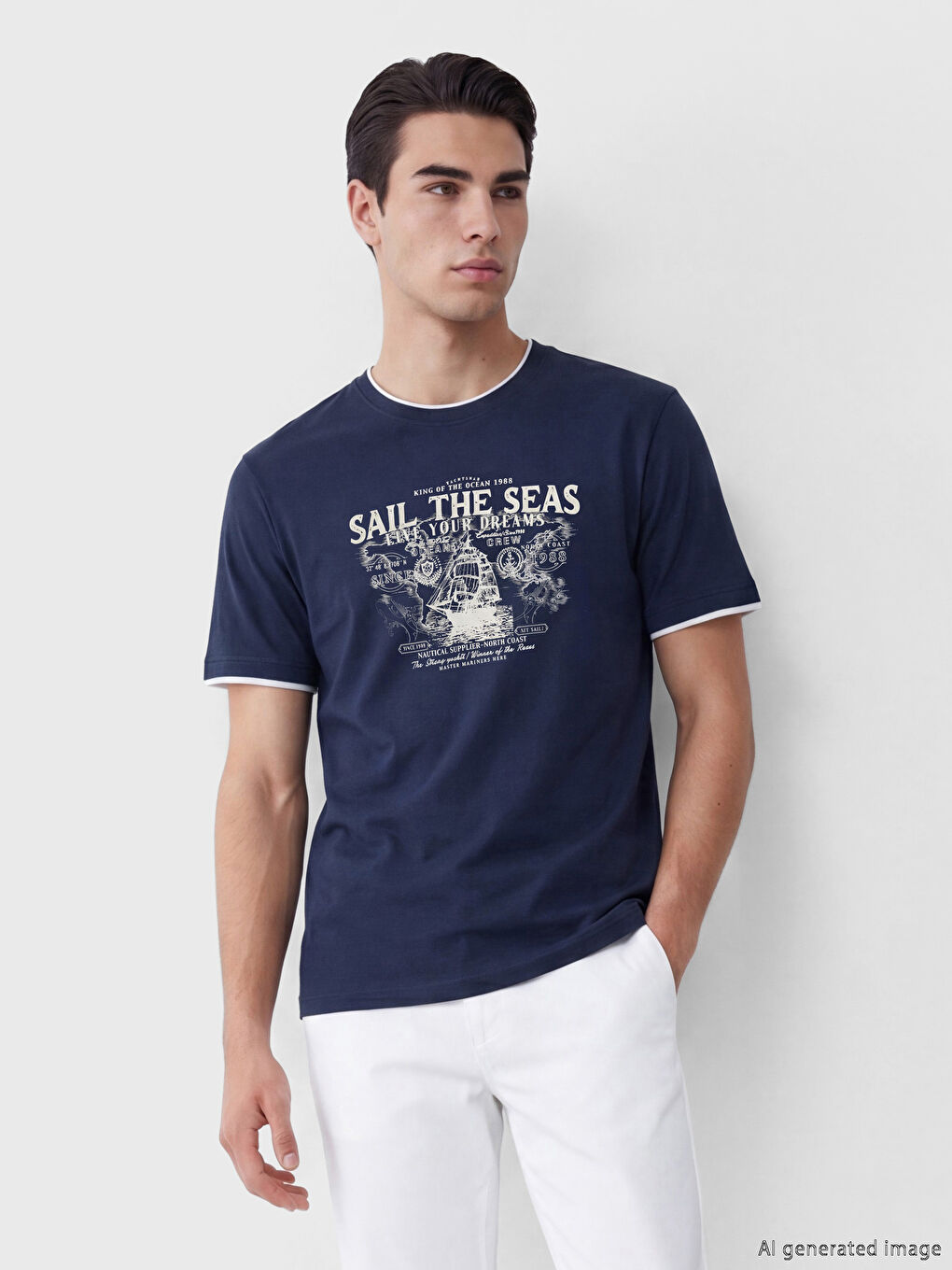 Man NAVY T-Shirt-1