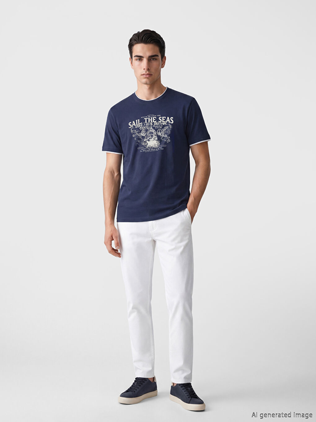 Man NAVY T-Shirt-2