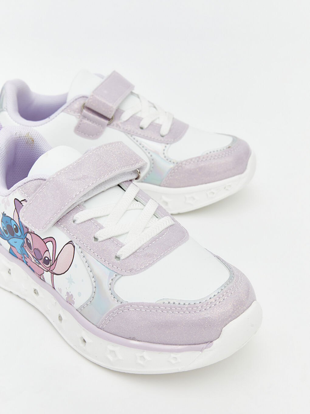 Stitch and Angel Print Baby Girl Sneakers-3