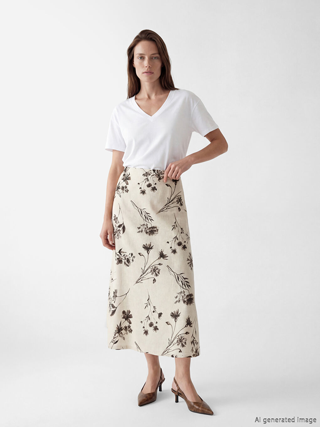 Ελαστική Μέση Φλοράλ Κλος Φούστα