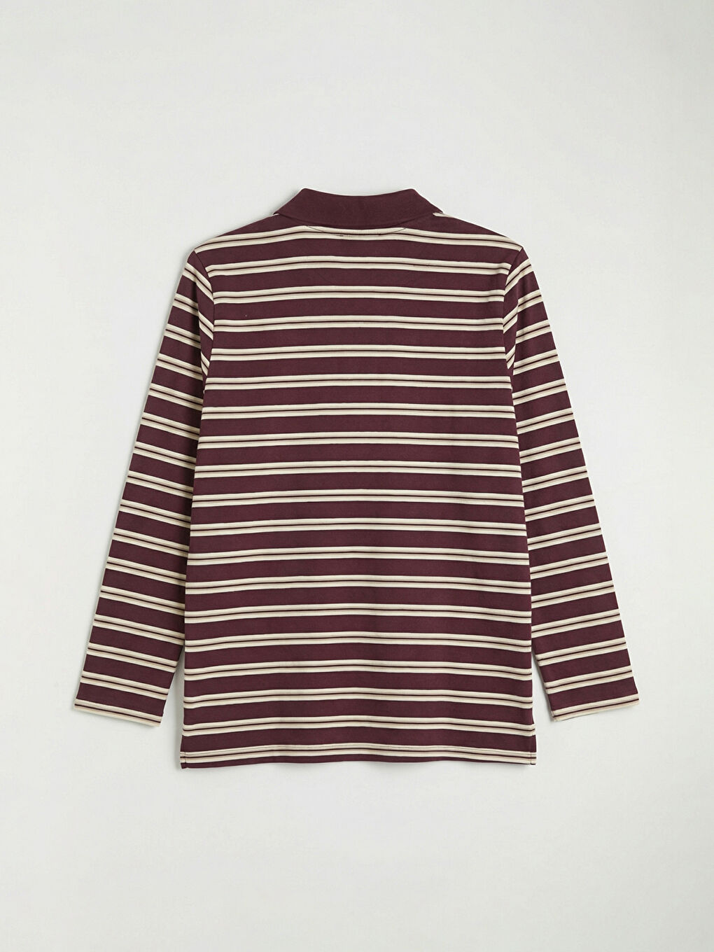 Поло жағалы жолақты әйелдер футболкасы-5