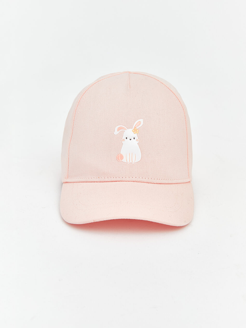 Bunny Embroidered Baby Girl Bonnet
