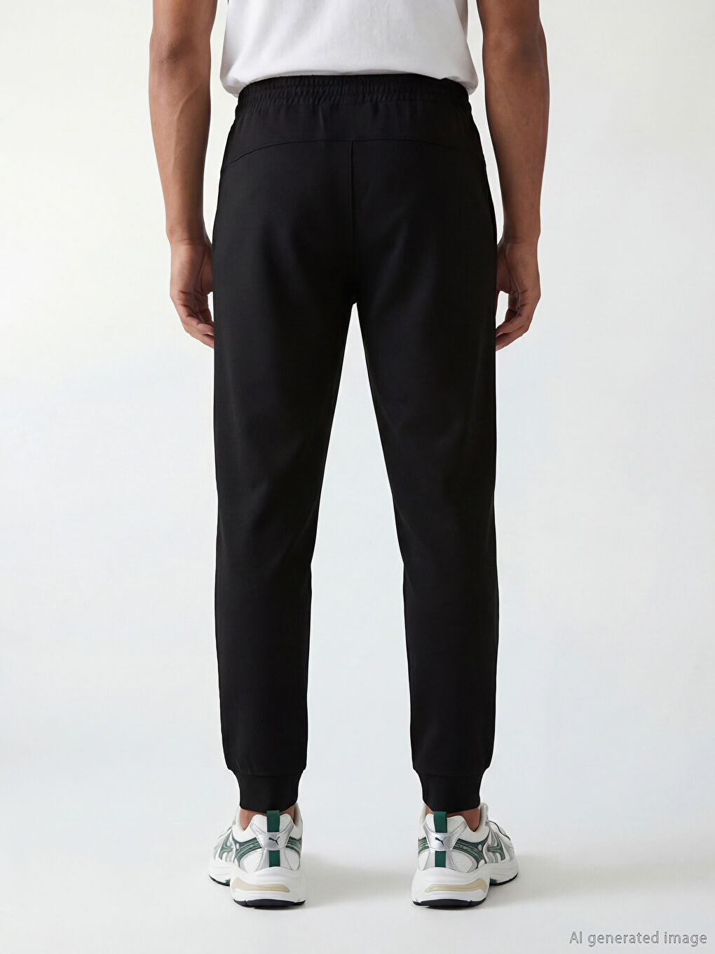 Man BLACK Jogger Sweatpants-2