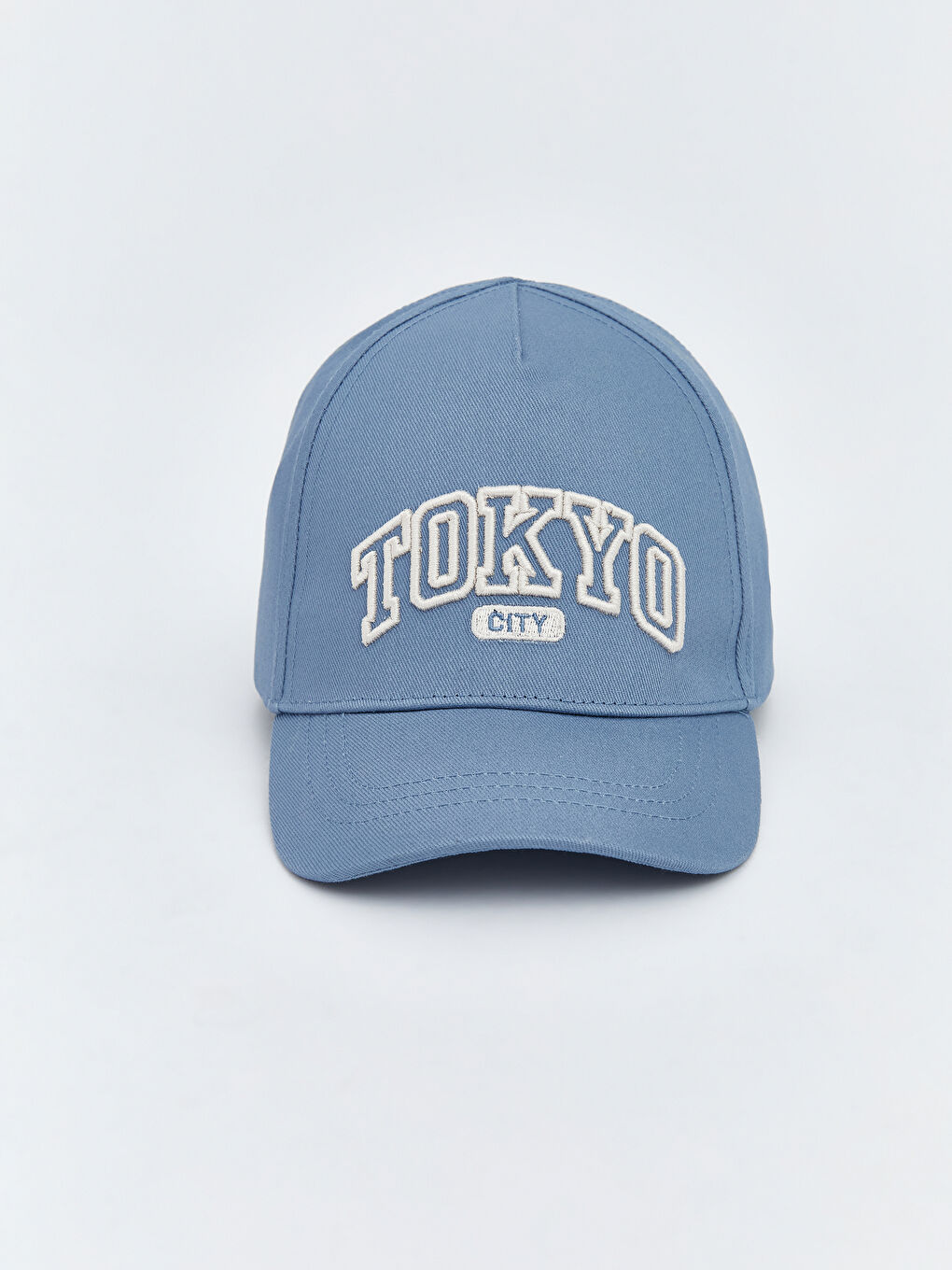 Mavi Tokyo Nakışlı Erkek Bebek Kep Şapka 