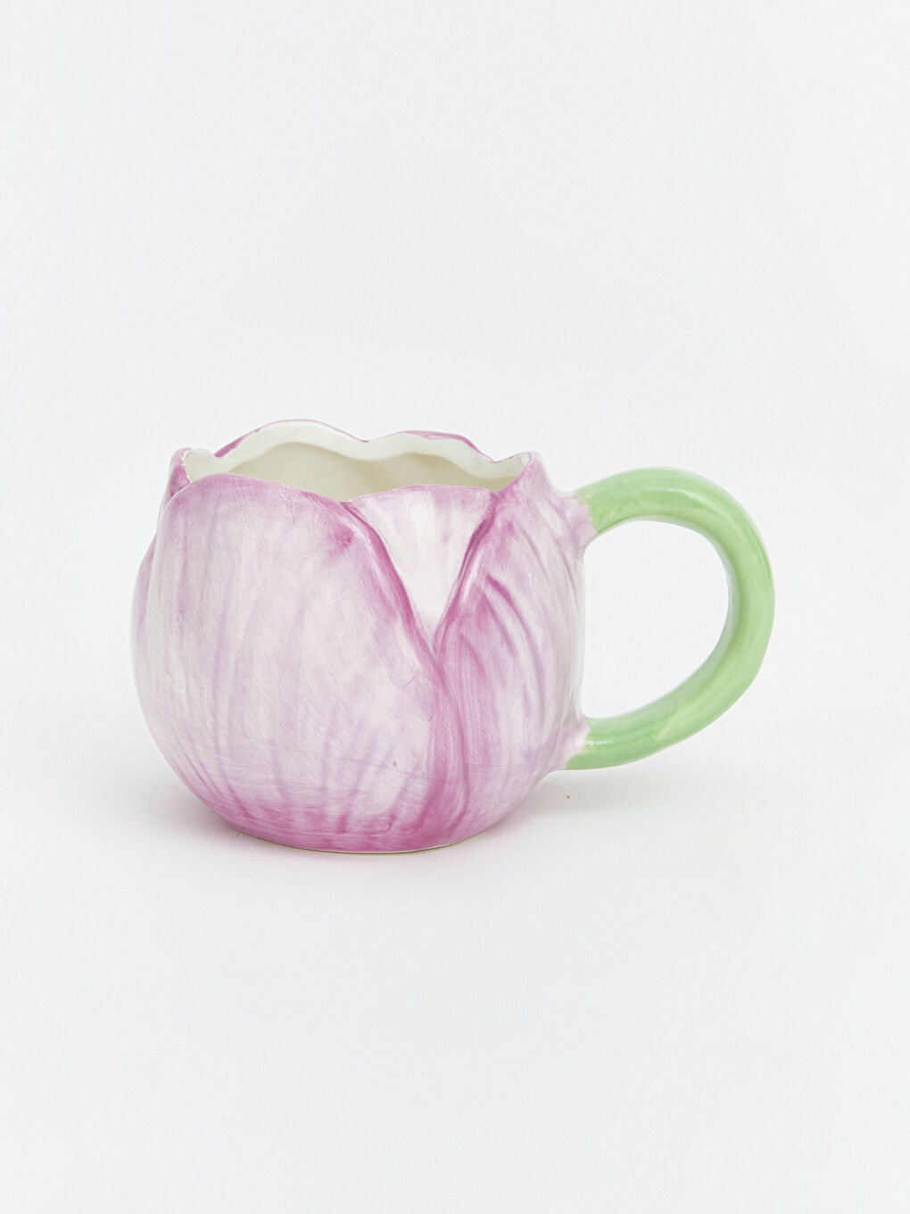 Karışık Çiçek Figürlü Seramik Kupa 300 ml