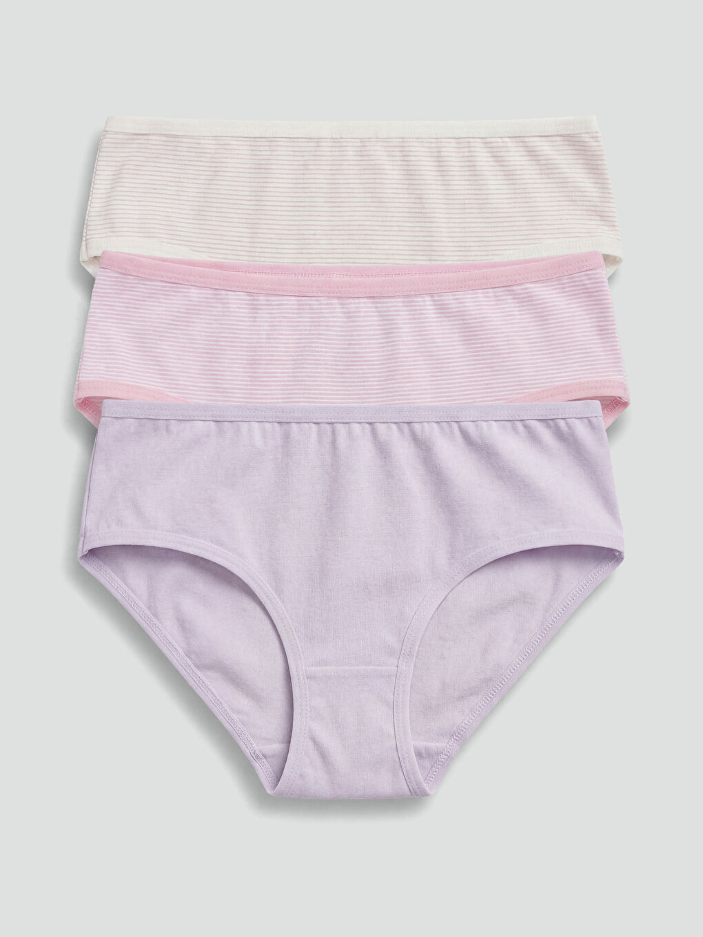 Beyaz Kız Çocuk Külot 3'lü-5