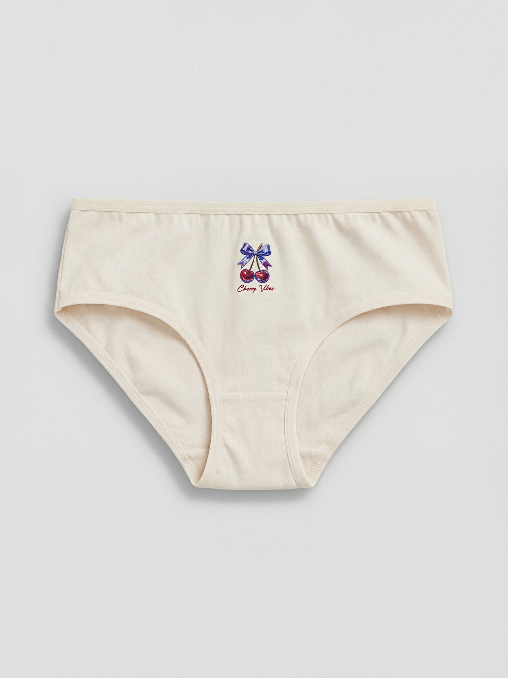 Ekru Baskılı Kız Çocuk Külot