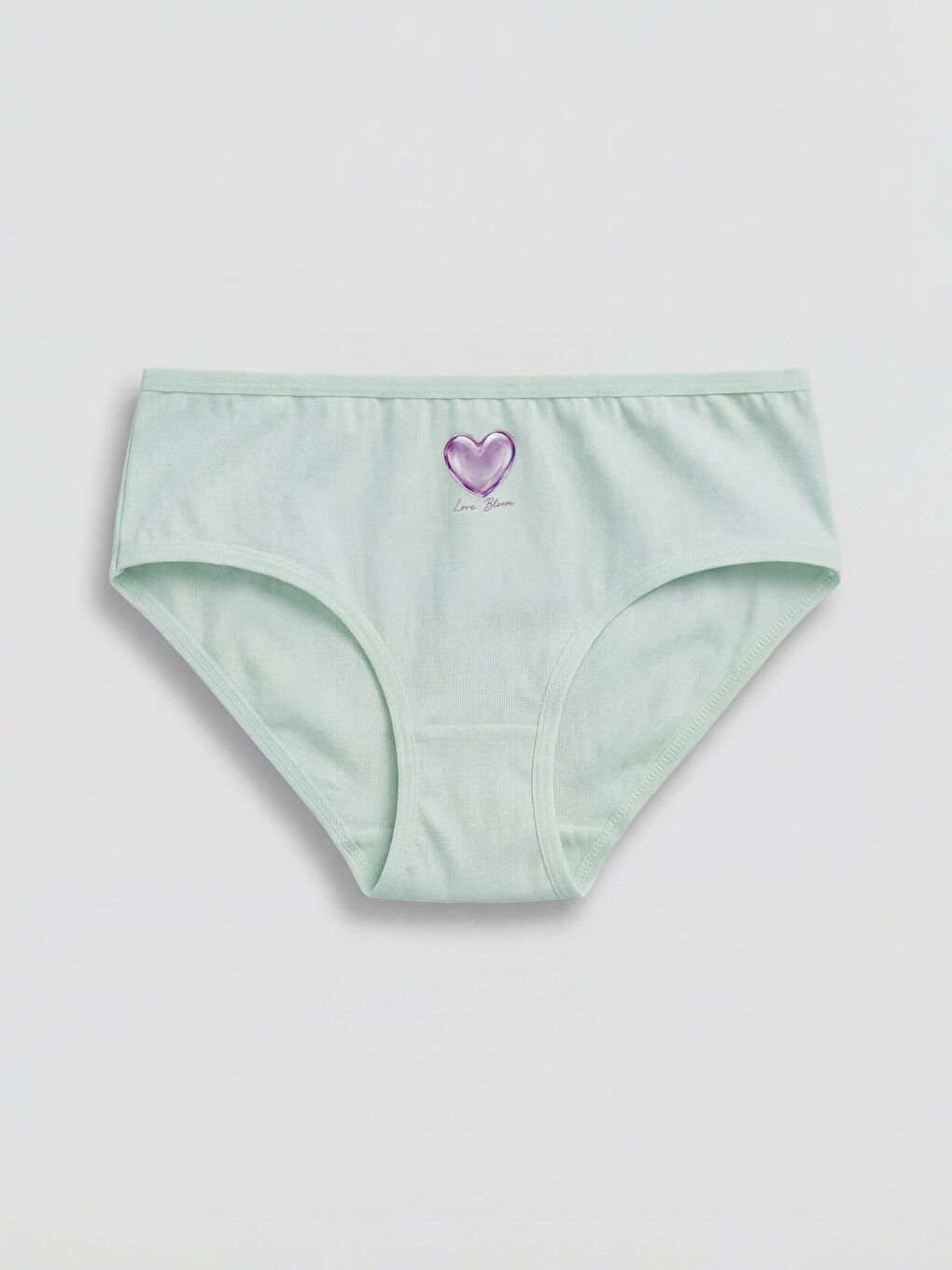 Ekru Meyve ve Kalp Baskılı Kız Çocuk Külot 3'lü-2