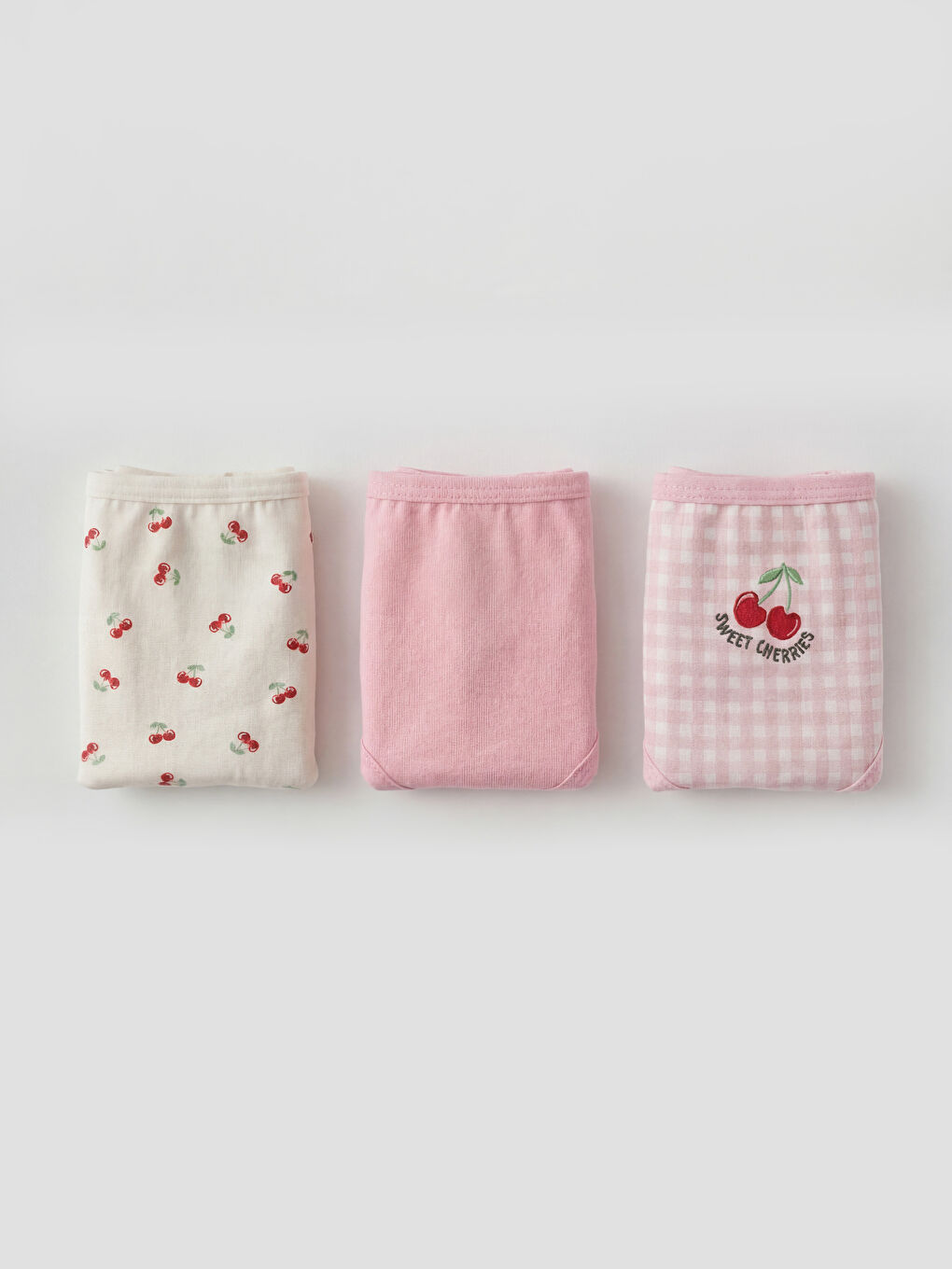 Cherry Print Girls' Knickers 3-Pack