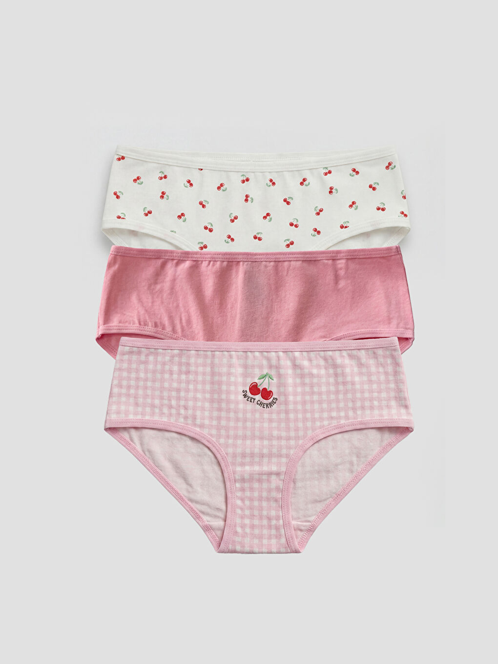 Cherry Print Girls' Knickers 3-Pack-1