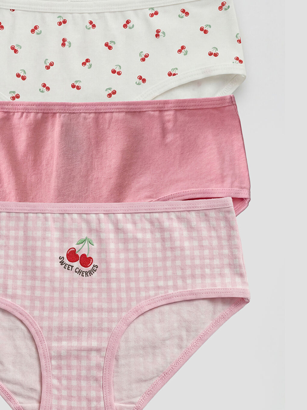 Cherry Print Girls' Knickers 3-Pack-2