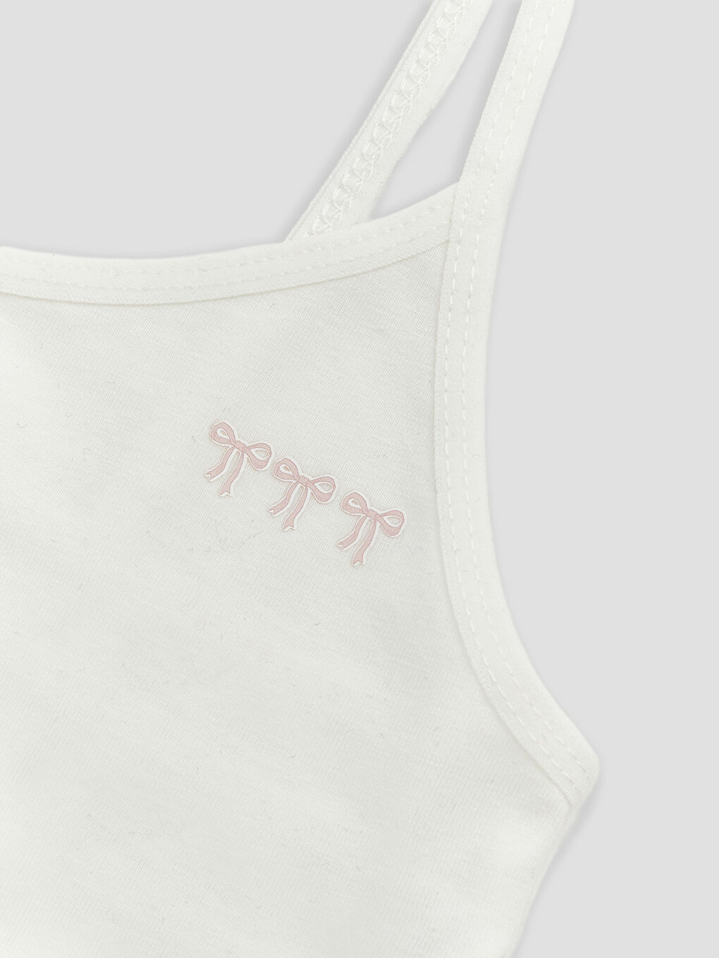 Beyaz Askılı Kız Çocuk Büstiyer 2'li-2