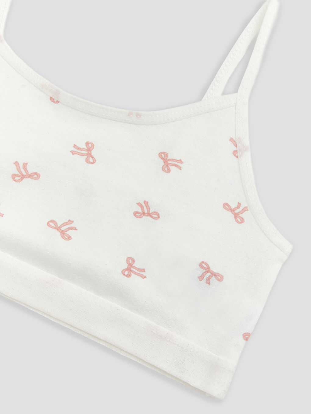Beyaz Askılı Kız Çocuk Büstiyer 2'li-3