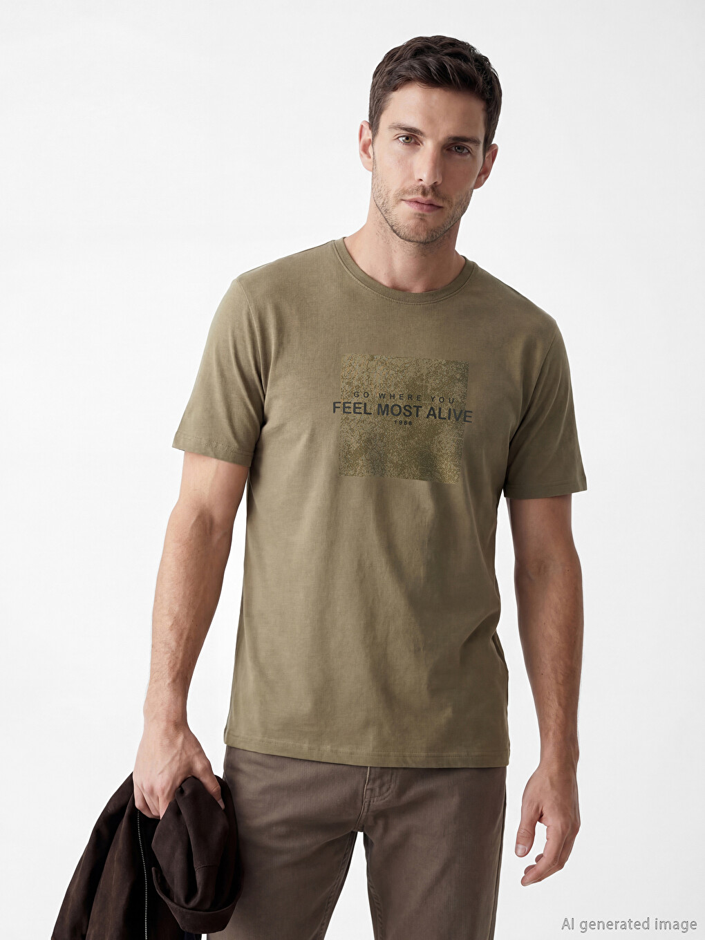 Crew Neck Printed Men's T-shirt