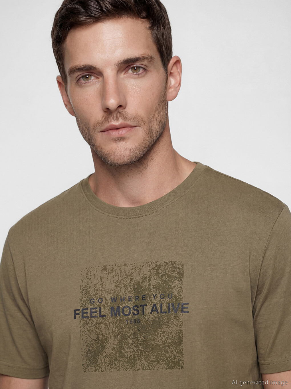 Crew Neck Printed Men's T-shirt-2