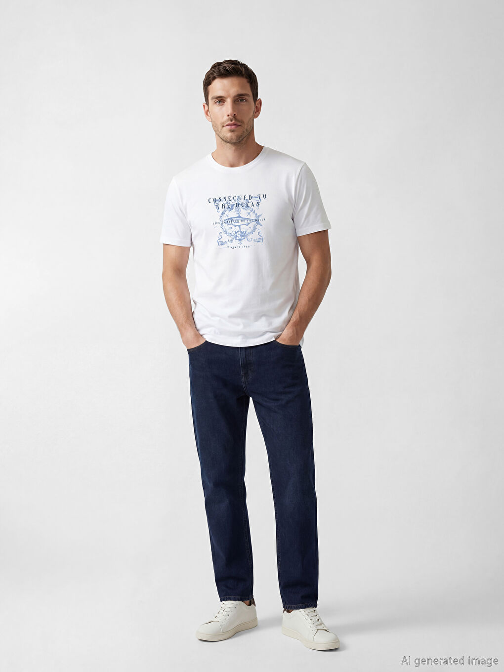 Crew Neck Printed Men's T-Shirt-1