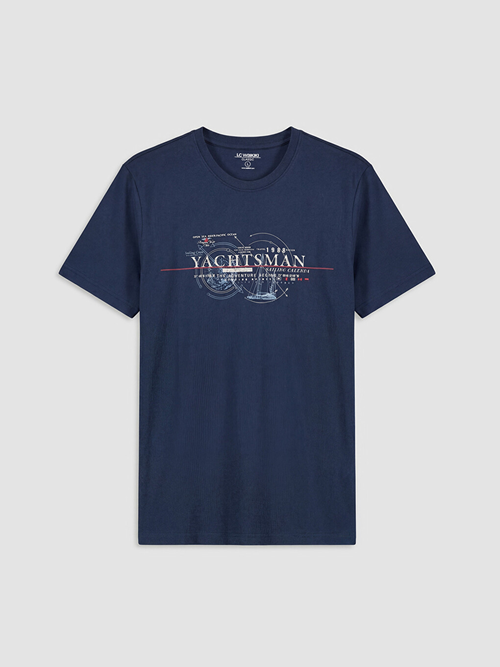 T-shirt I Stampuar Me Jakë Të Rrumbullakët Për Burra-6