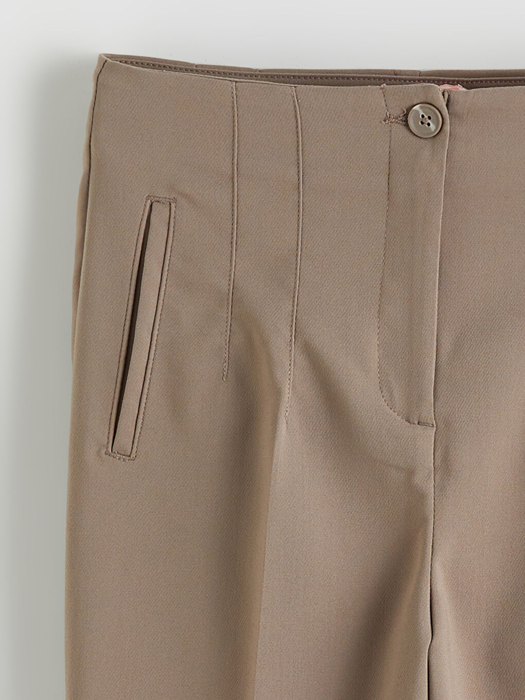 High Waisted Pleated Women's Cigarette Trousers-5