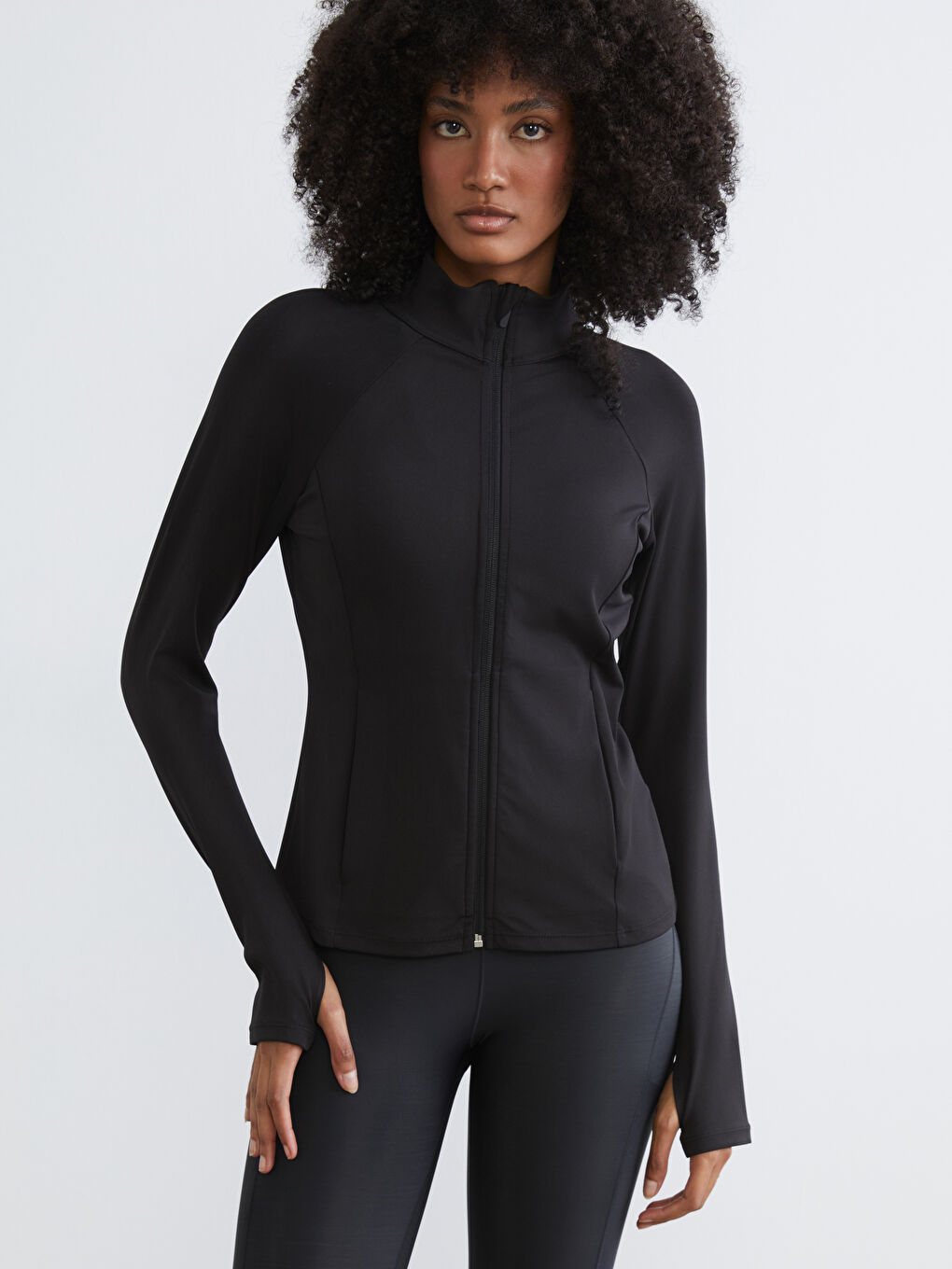 كنزة بسحاب أسود امرأة-2