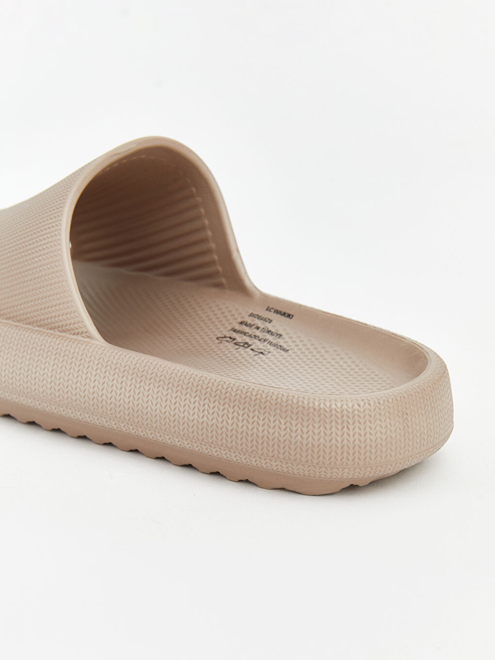 Bej Tek Bantlı Kadın Terlik-3