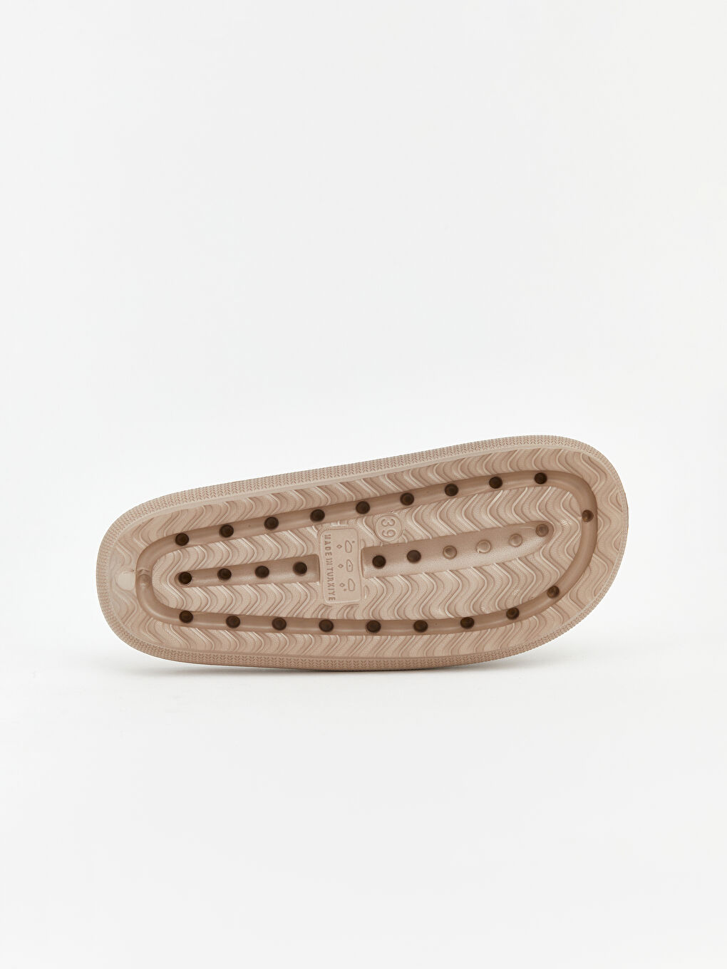 Bej Tek Bantlı Kadın Terlik-4