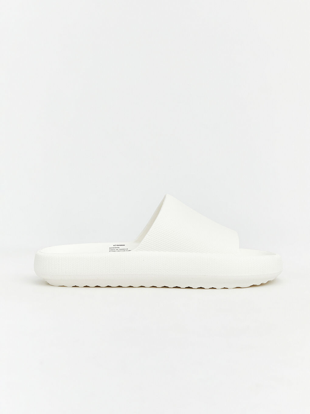 Beyaz Tek Bantlı Kadın Terlik-1