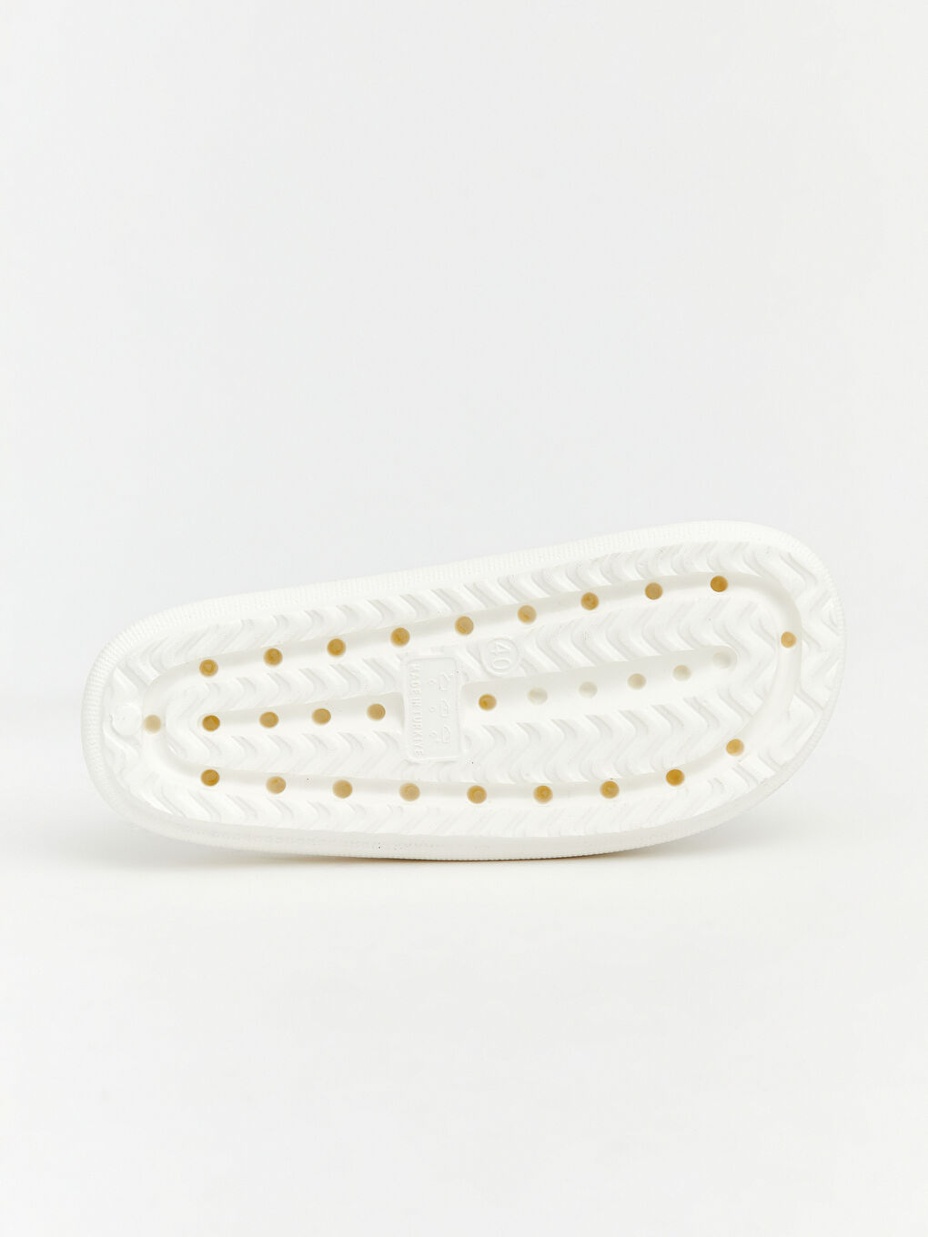 Beyaz Tek Bantlı Kadın Terlik-3