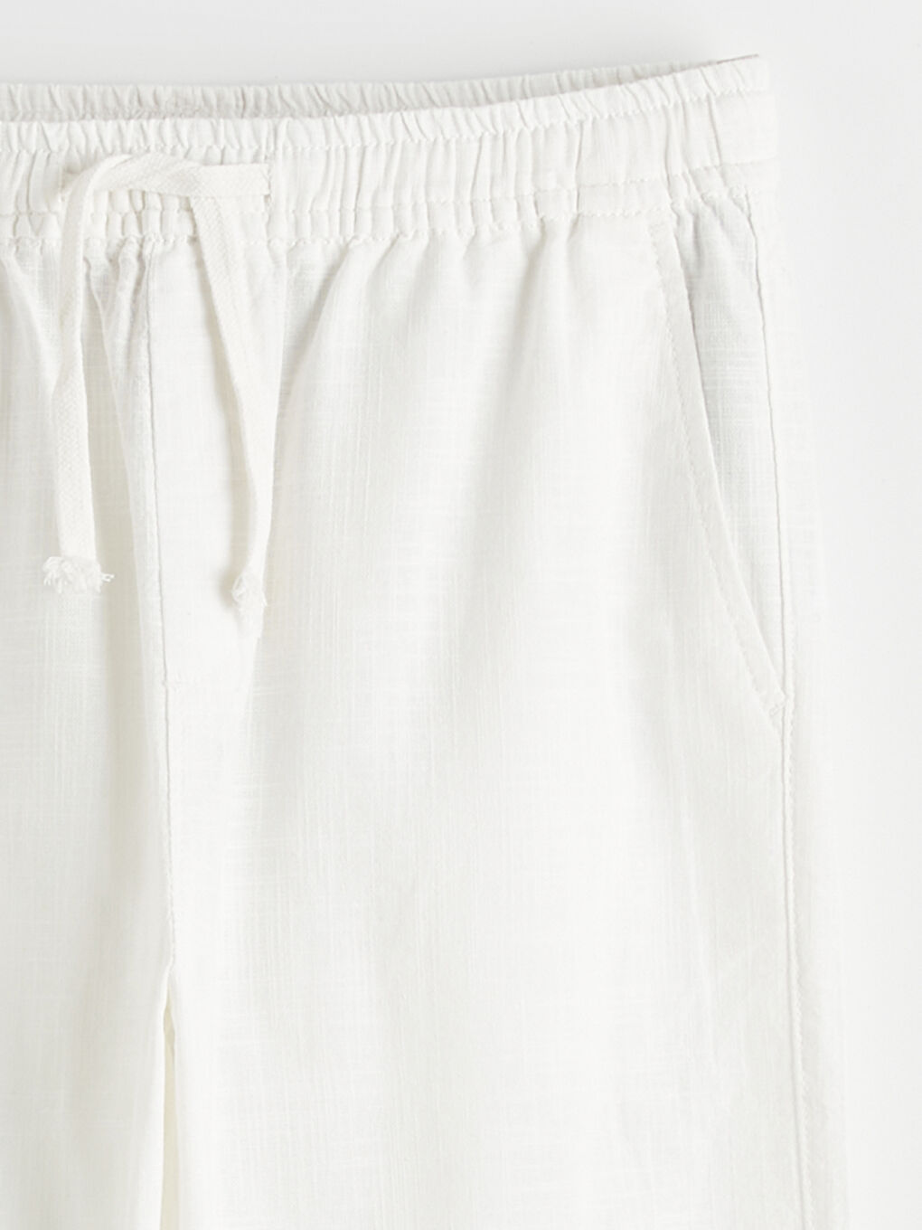 Relaxed Fit Linen-Look Men's Trousers-5