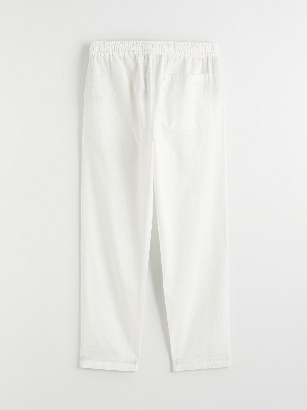Relaxed Fit Linen-Look Men's Trousers-6