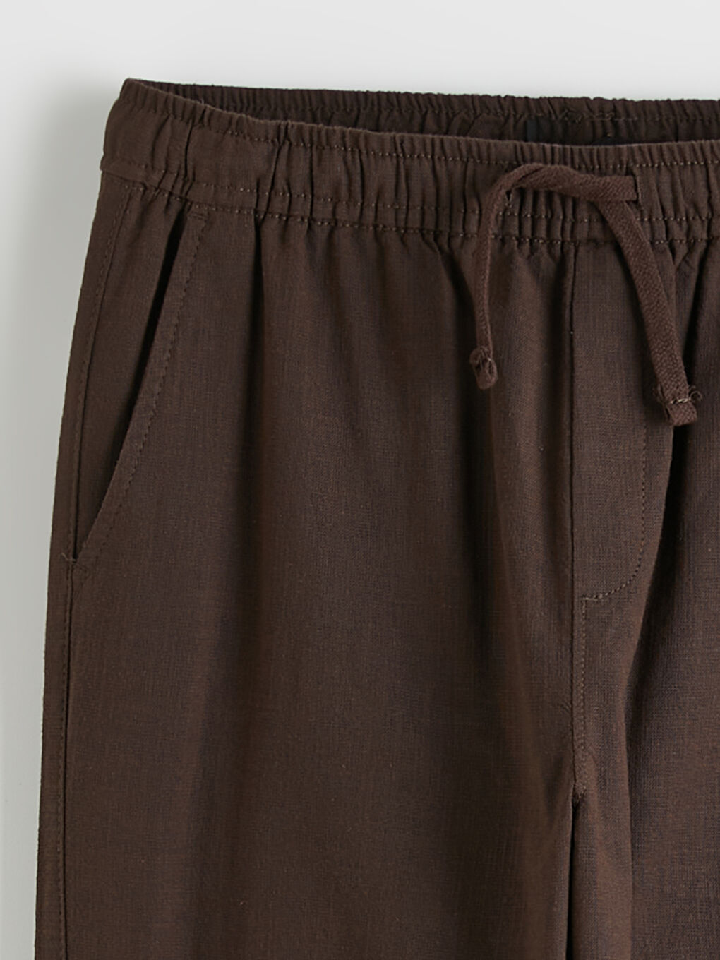 Мужские брюки свободного кроя с эффектом льна-5