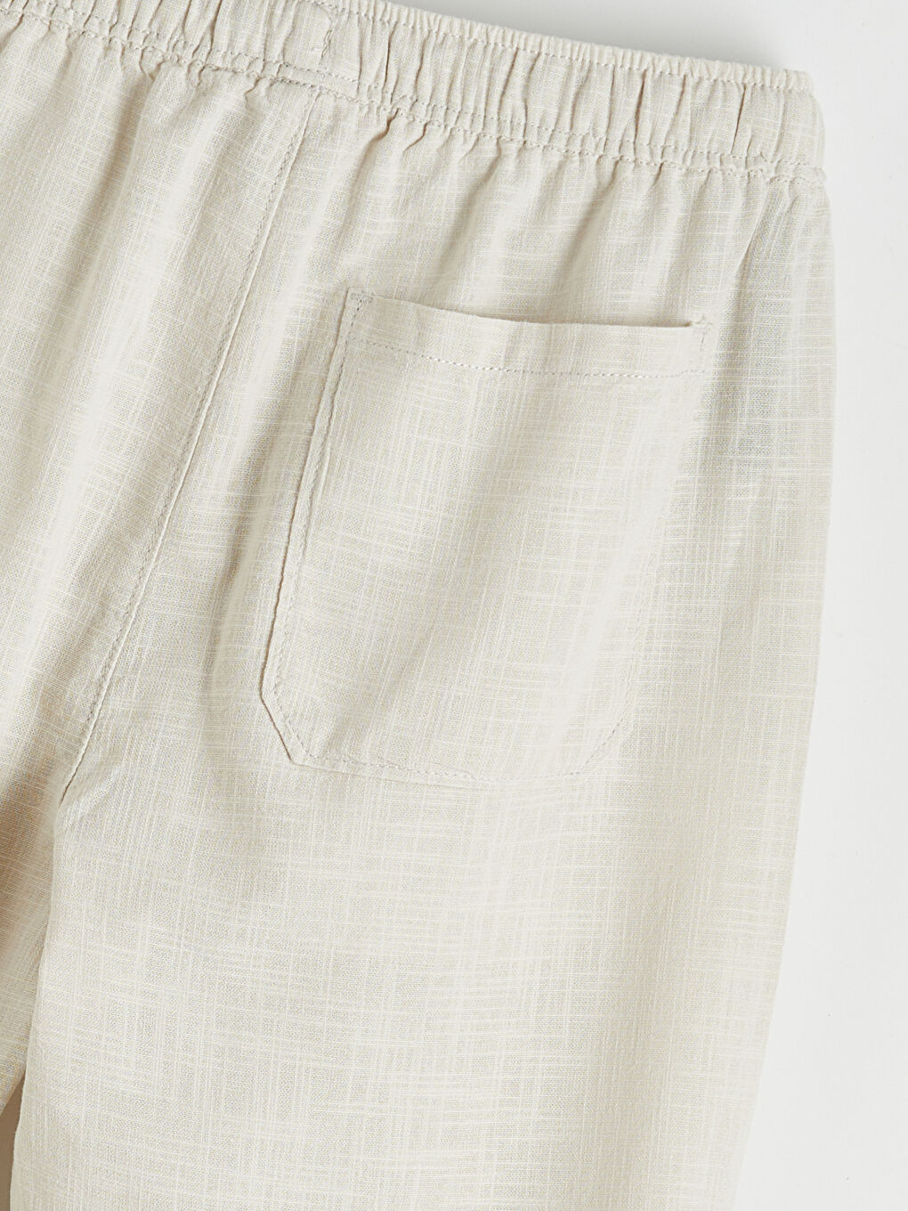 Relaxed Fit Linen-Look Men's Trousers-5